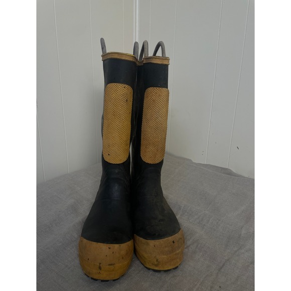 Black Diamond Firefighter Boots Mens 9.5M Black Yellow NFPA Structural Rubber